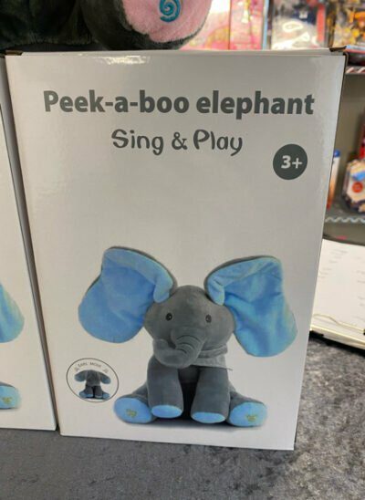Peek a Boo Elephant - WHITE