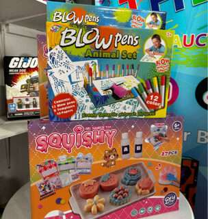 2pc Squishy DIY Box & Blow Pens 2pc Bundle